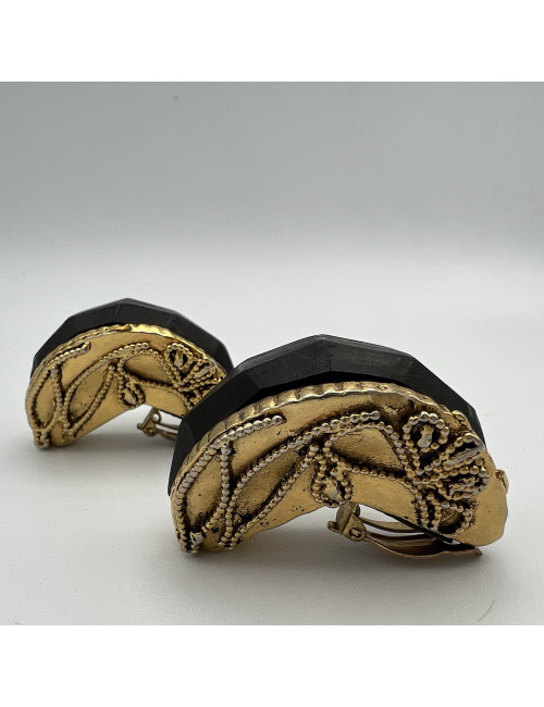 Clips vintage KALINGER brodés