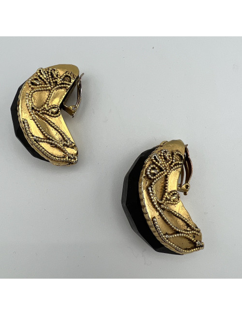 Clips vintage KALINGER brodés