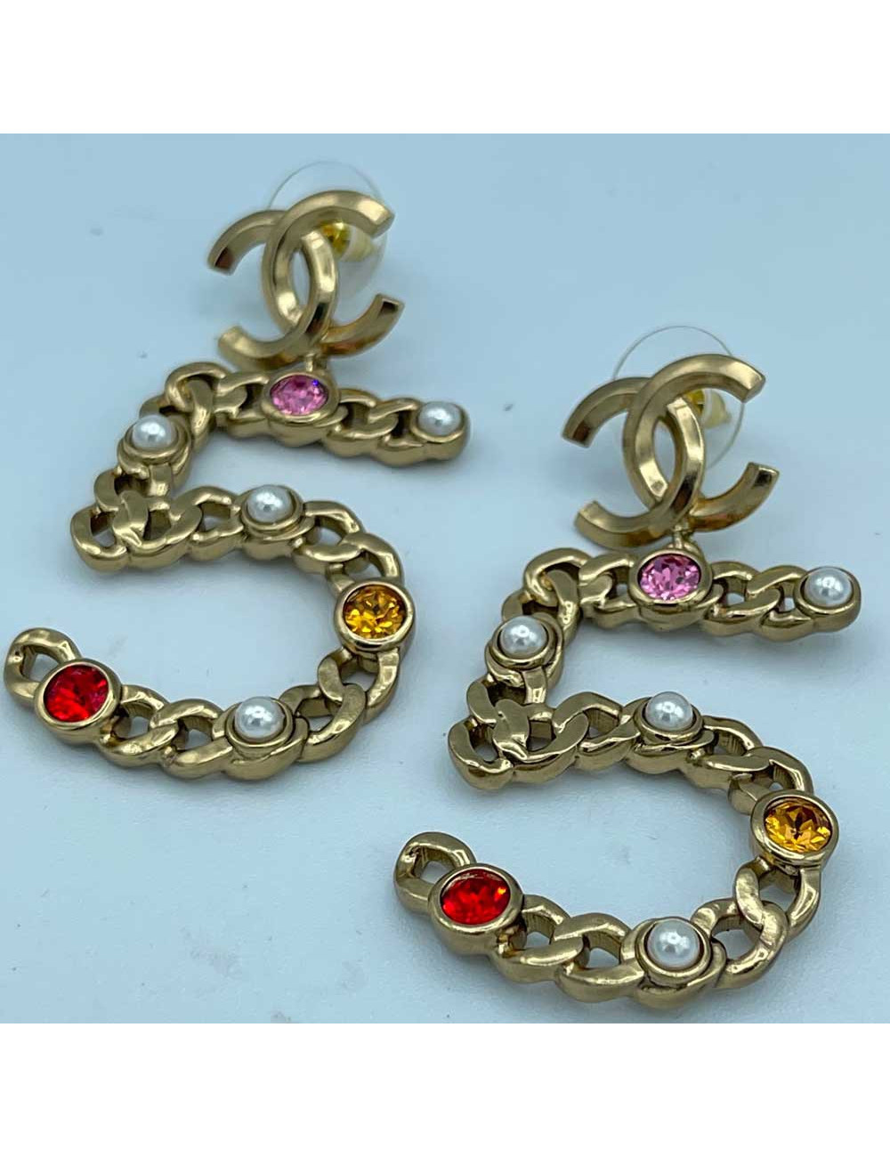 CHANEL Large 5 Stud - CHANEL Fashion Jewelry Occasion Certified 