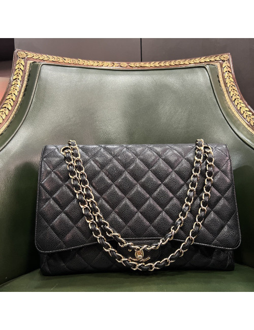 Maxi jumbo CHANEL caviar noir