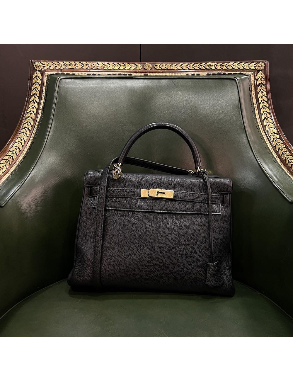 Kelly 32 HERMES noir