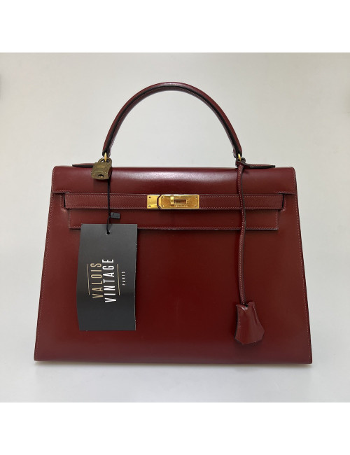 Sac Kelly 32 box rouge Hermes 