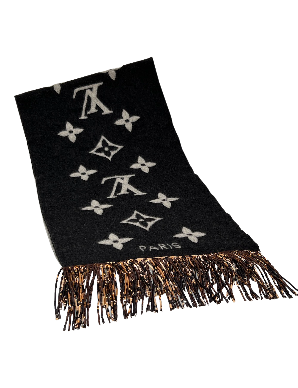 Echarpe LOUIS VUITTON franches soie
