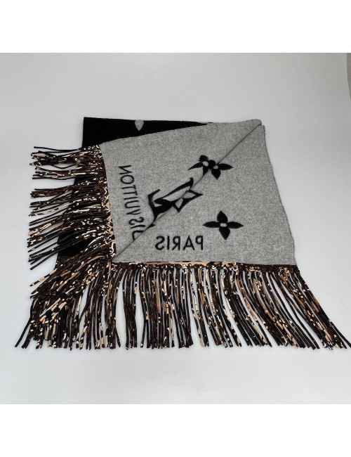 Echarpe LOUIS VUITTON franches soie