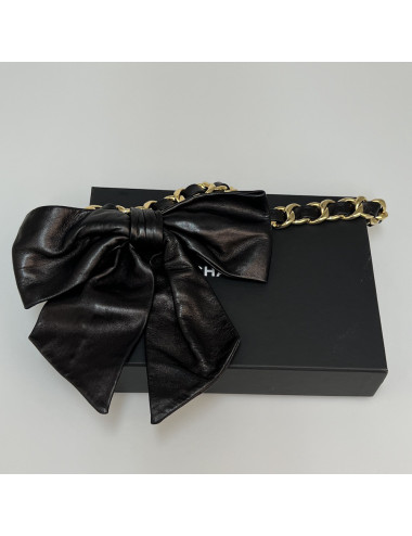 Ceinture CHANEL noeud chaine dorée 2