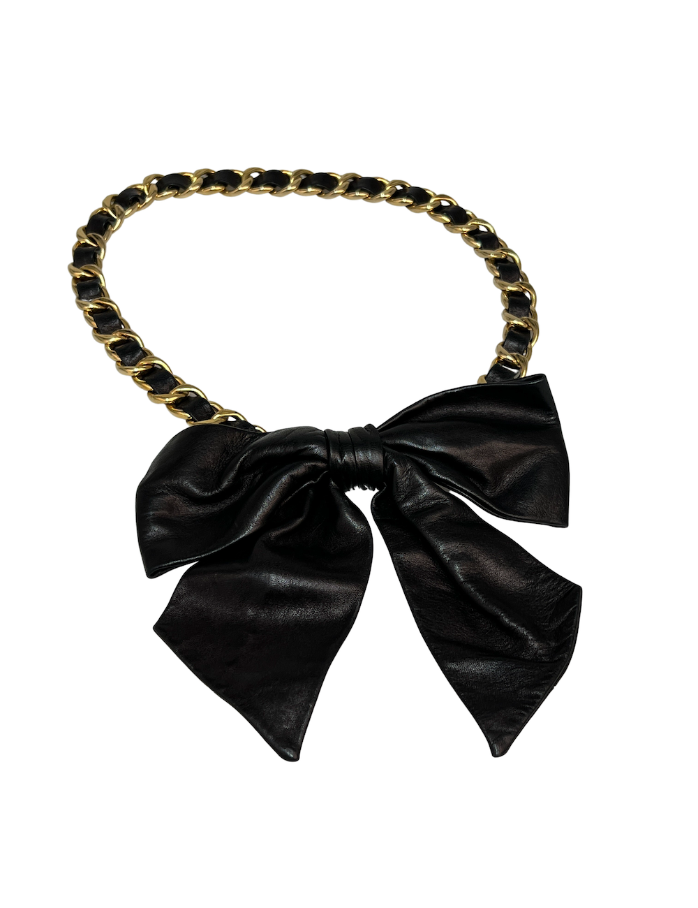 Ceinture CHANEL noeud chaine dorée