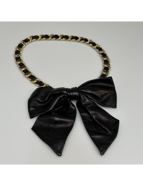 Ceinture CHANEL noeud chaine dorée
