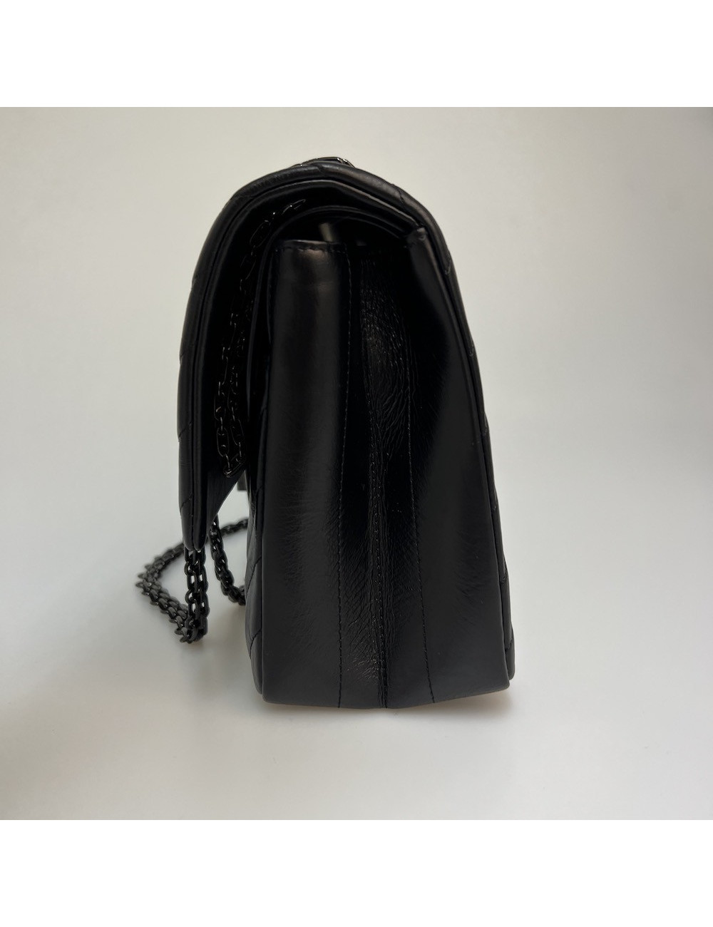 2.55 CHANEL chevrons all black