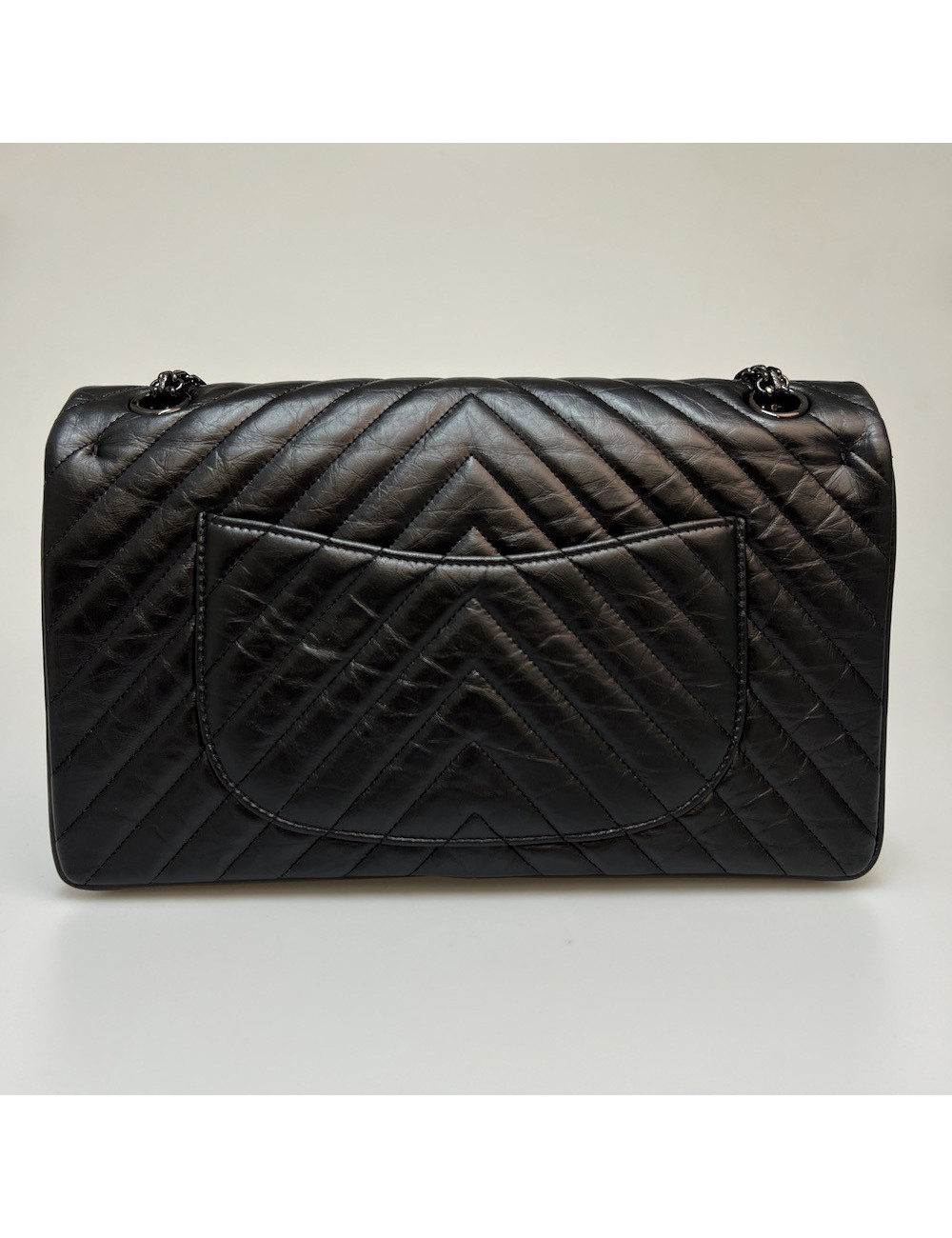 2.55 CHANEL chevrons all black