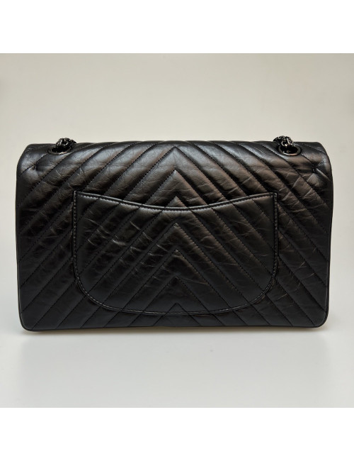 2.55 CHANEL chevrons all black