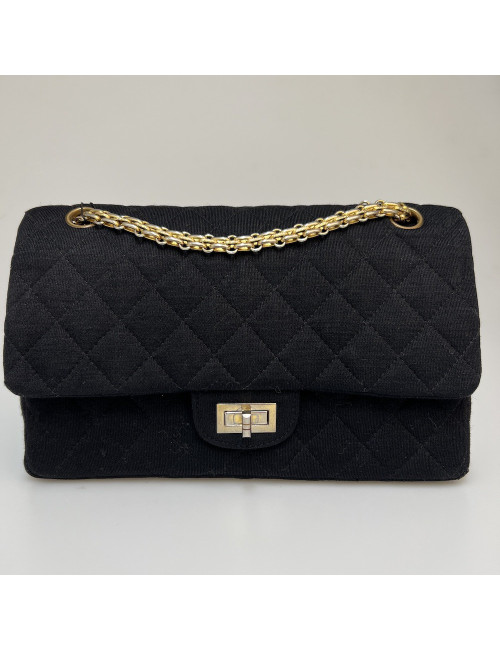 Sac CHANEL 2.55 jersey noir