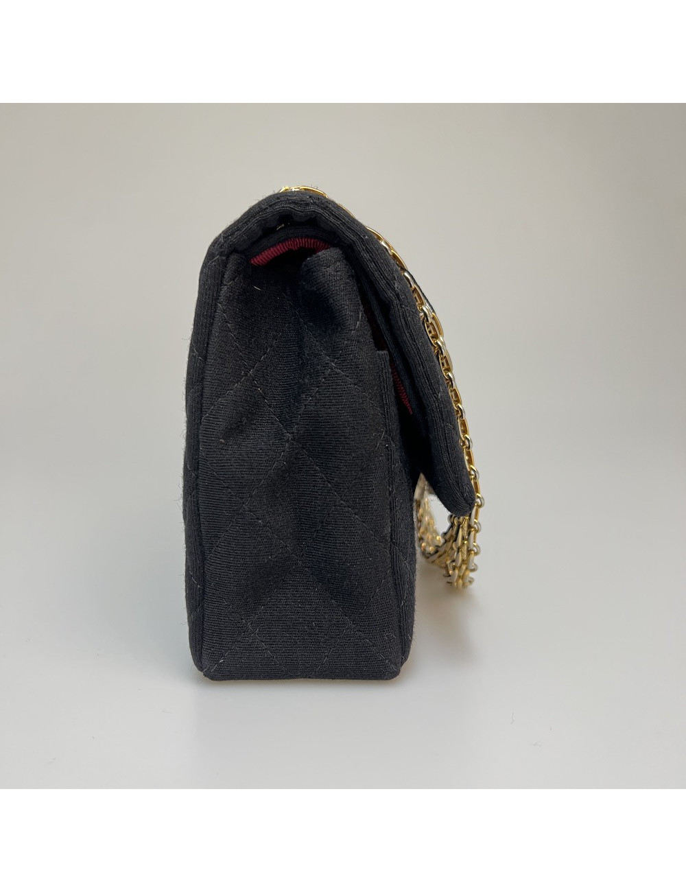 Sac CHANEL 2.55 jersey noir