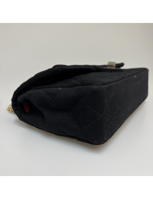 Sac CHANEL 2.55 jersey noir