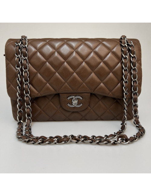 Jumbo CHANEL agneau marron