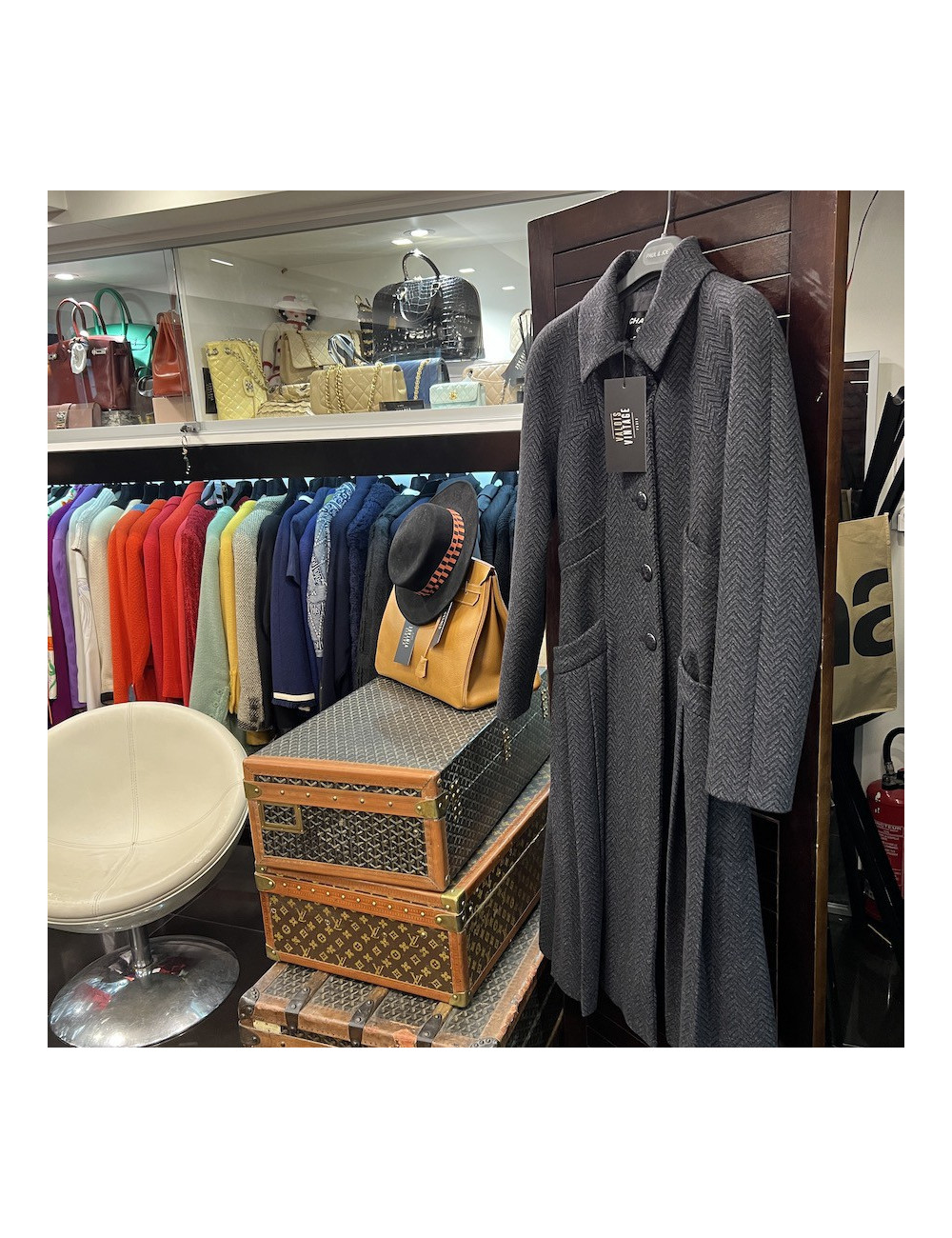 Manteau T 36 CHANEL gris