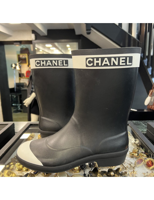 Bottes de pluie CHANEL T40 caoutchouc