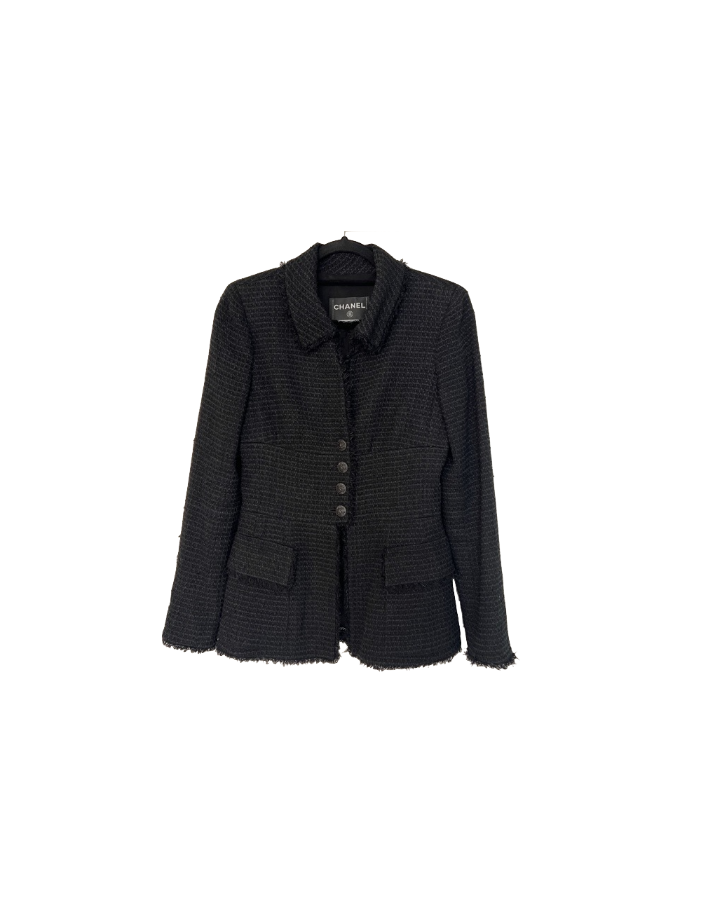 Veste CHANEL T38 tweed noir