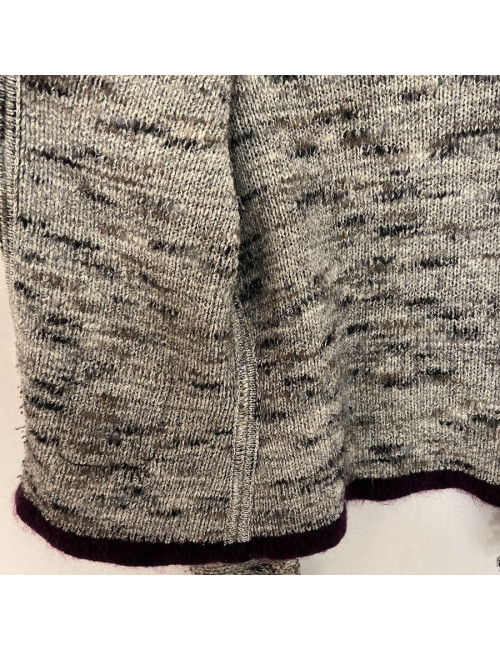 CHANEL gray wool jacket T42 - Occasion Certified Authentic