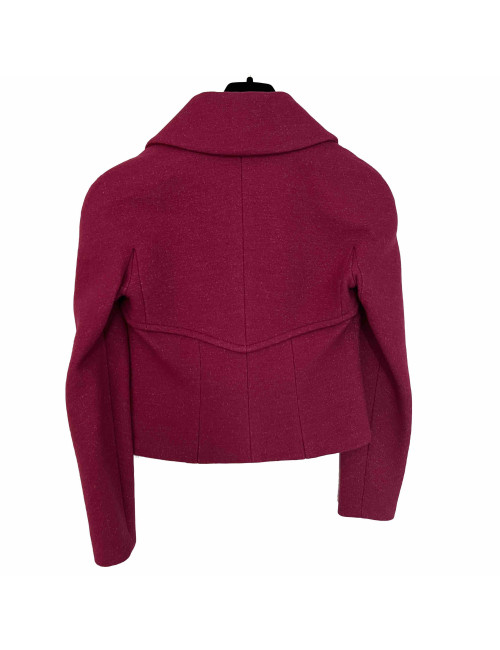 CHANEL Jacket in Raspberry Wool - Certified authentic Occasion