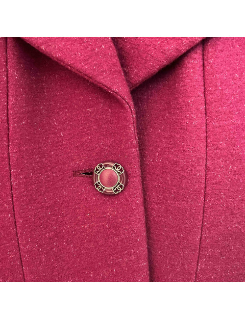 Veste CHANEL T34 laine framboise