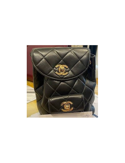 Mini sac à dos CHANEL noir