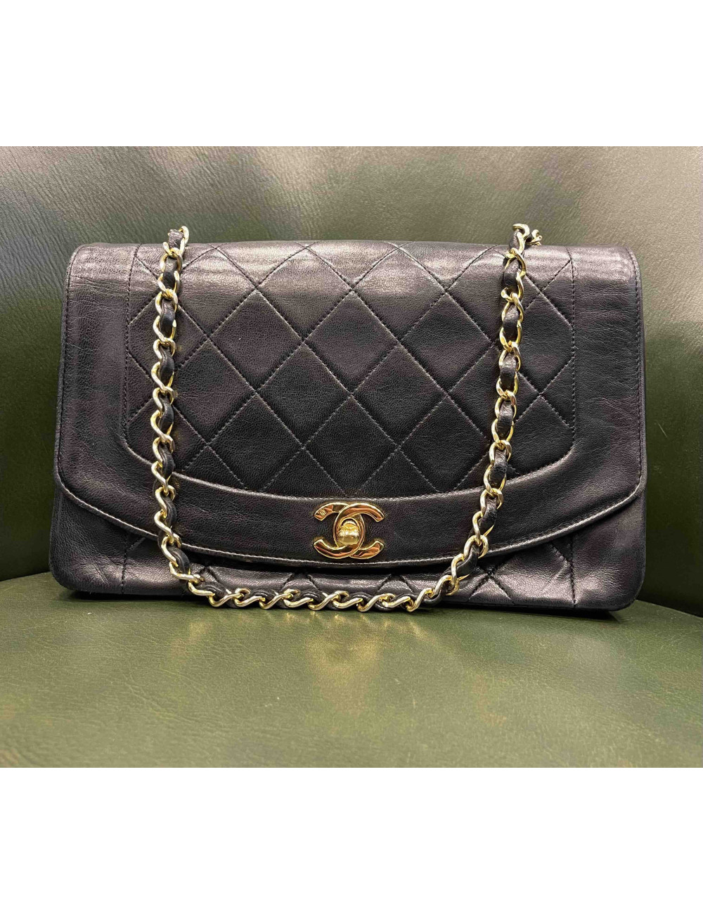Sac Diana CHANEL vintage noir