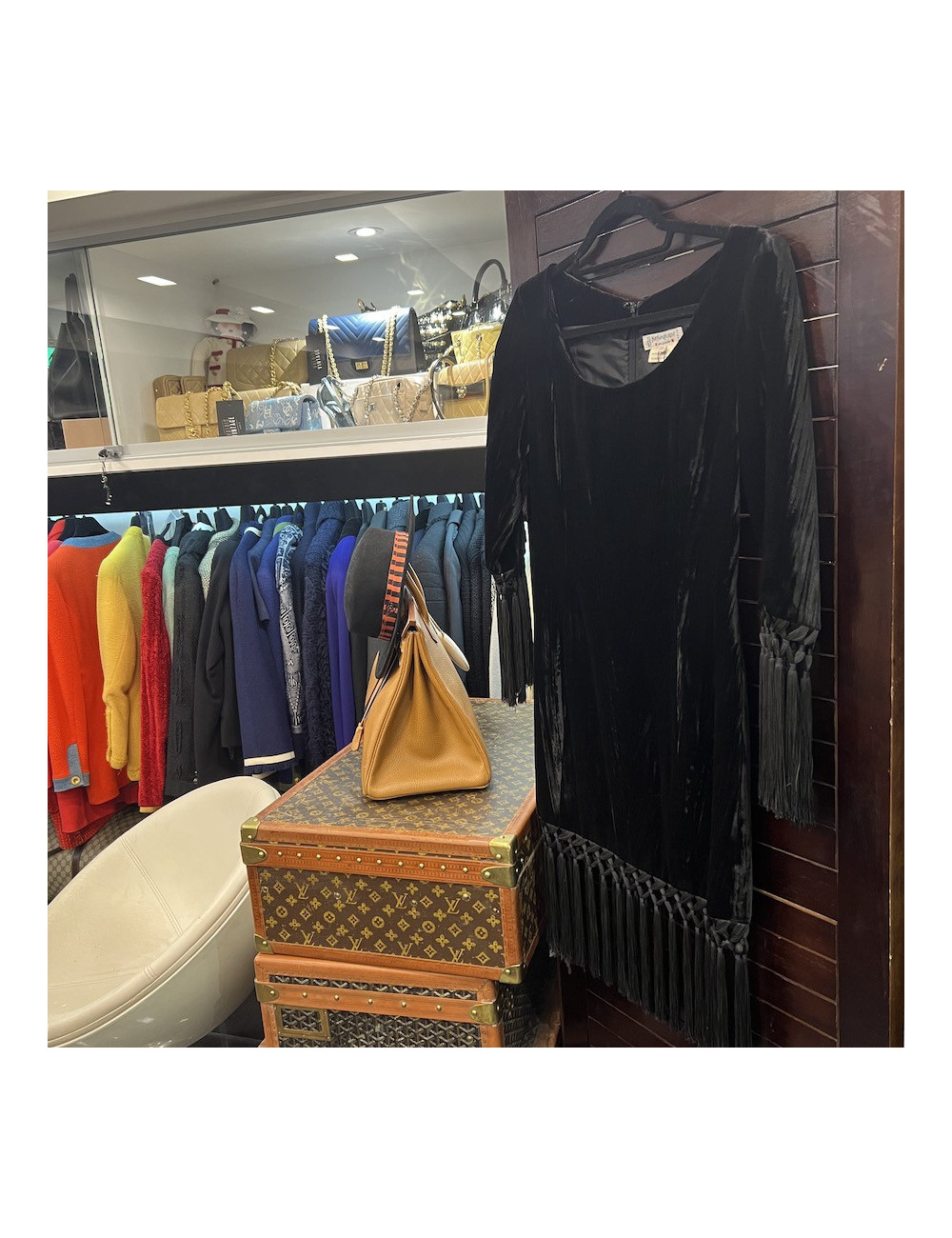 Robe YVES SAINT LAURENT pane de velours noir