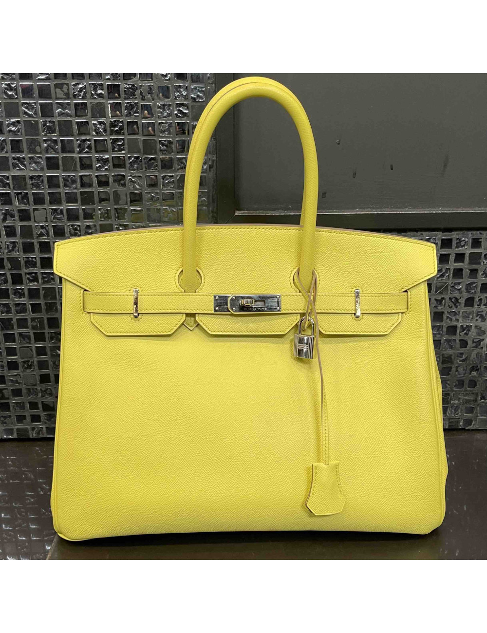 Birkin  35HERMES epsom lime