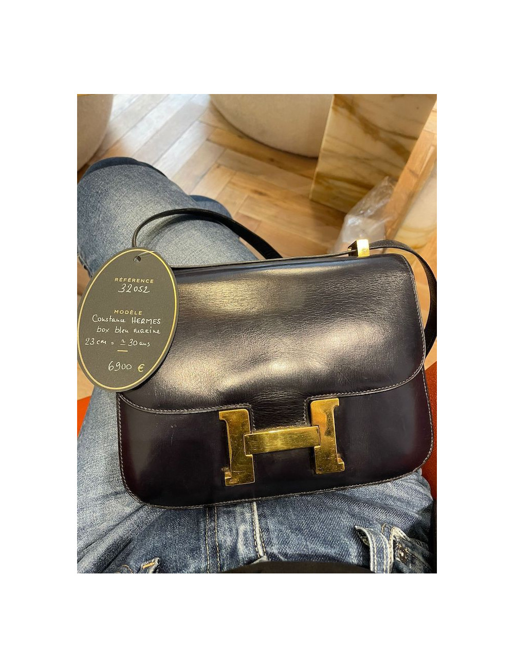 Constance HERMES box bleu nuit  Vintage