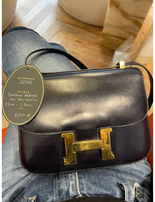 Constance HERMES box bleu nuit  Vintage