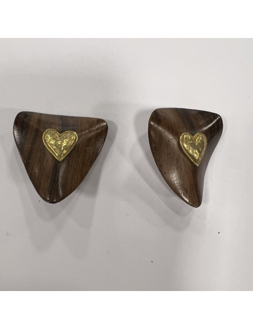Boucles d'oreille CHRISTIAN LACROIX en bois