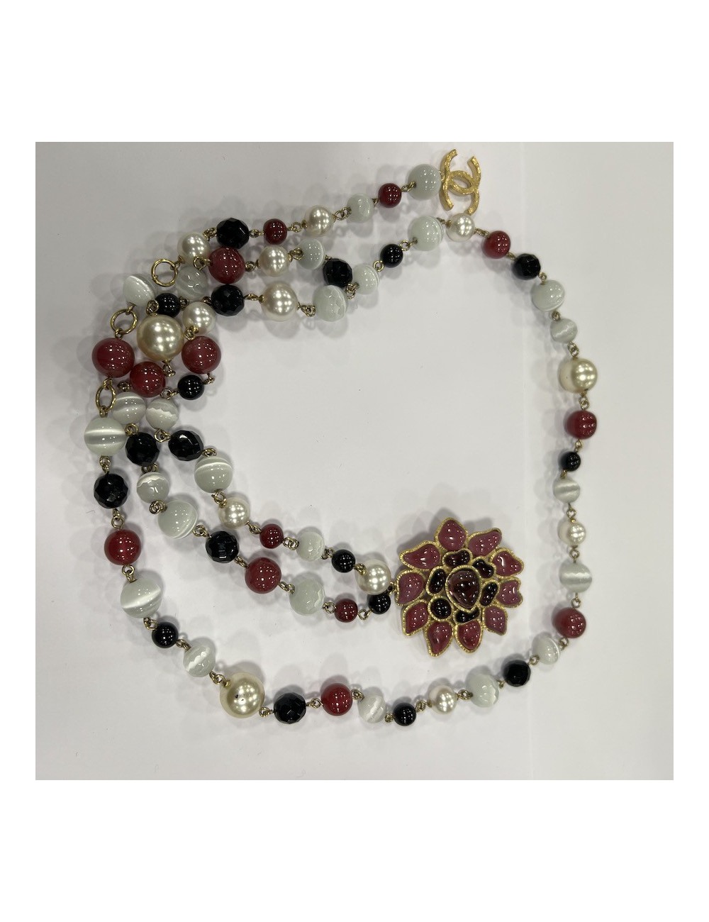 Ceinture sautoir CHANEL pâte de verre