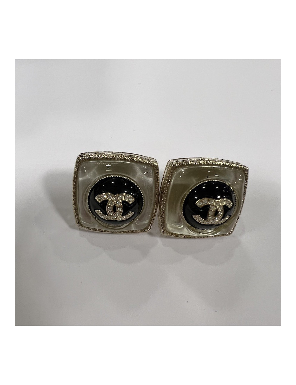 Clips CHANEL noir nacre