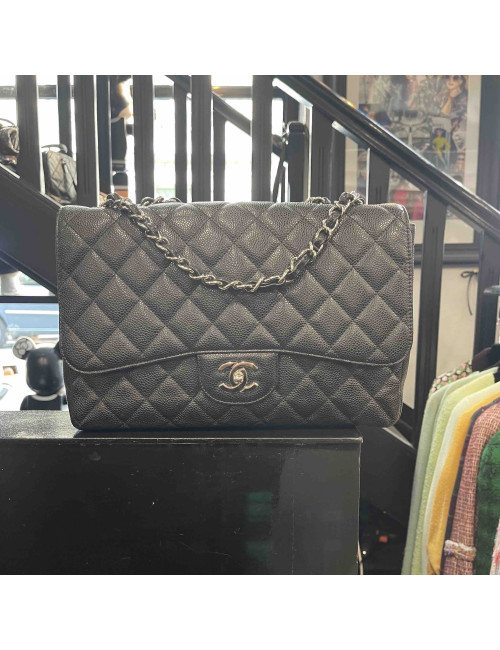 Sac jumbo CHANEL caviar noir