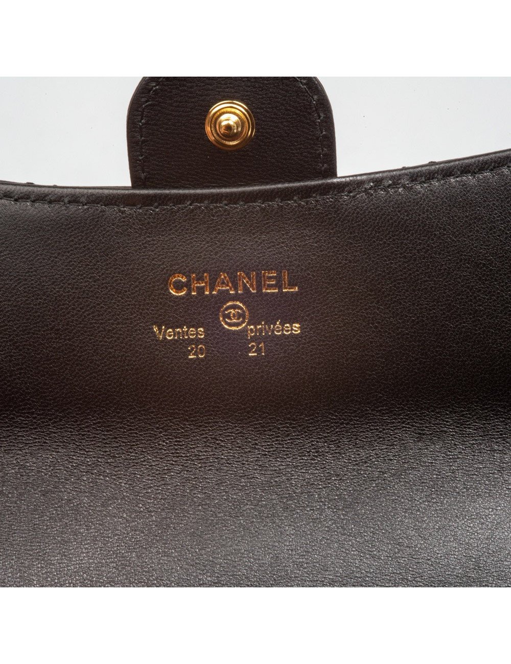 Porte-monnaie CHANEL cuir matelassé noir