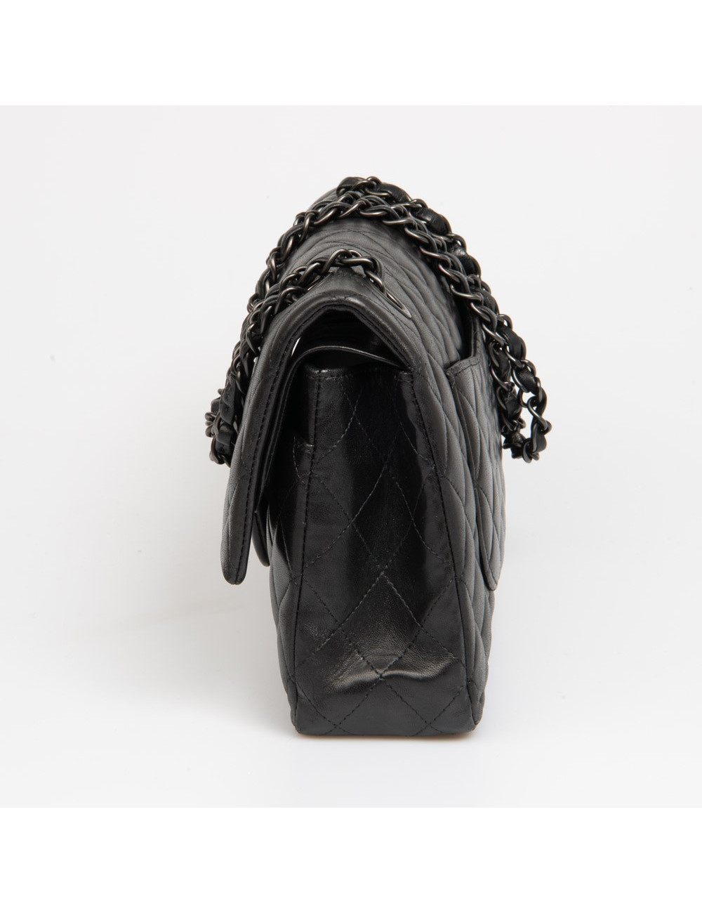 Timeless CHANEL cuir d'agneau all black