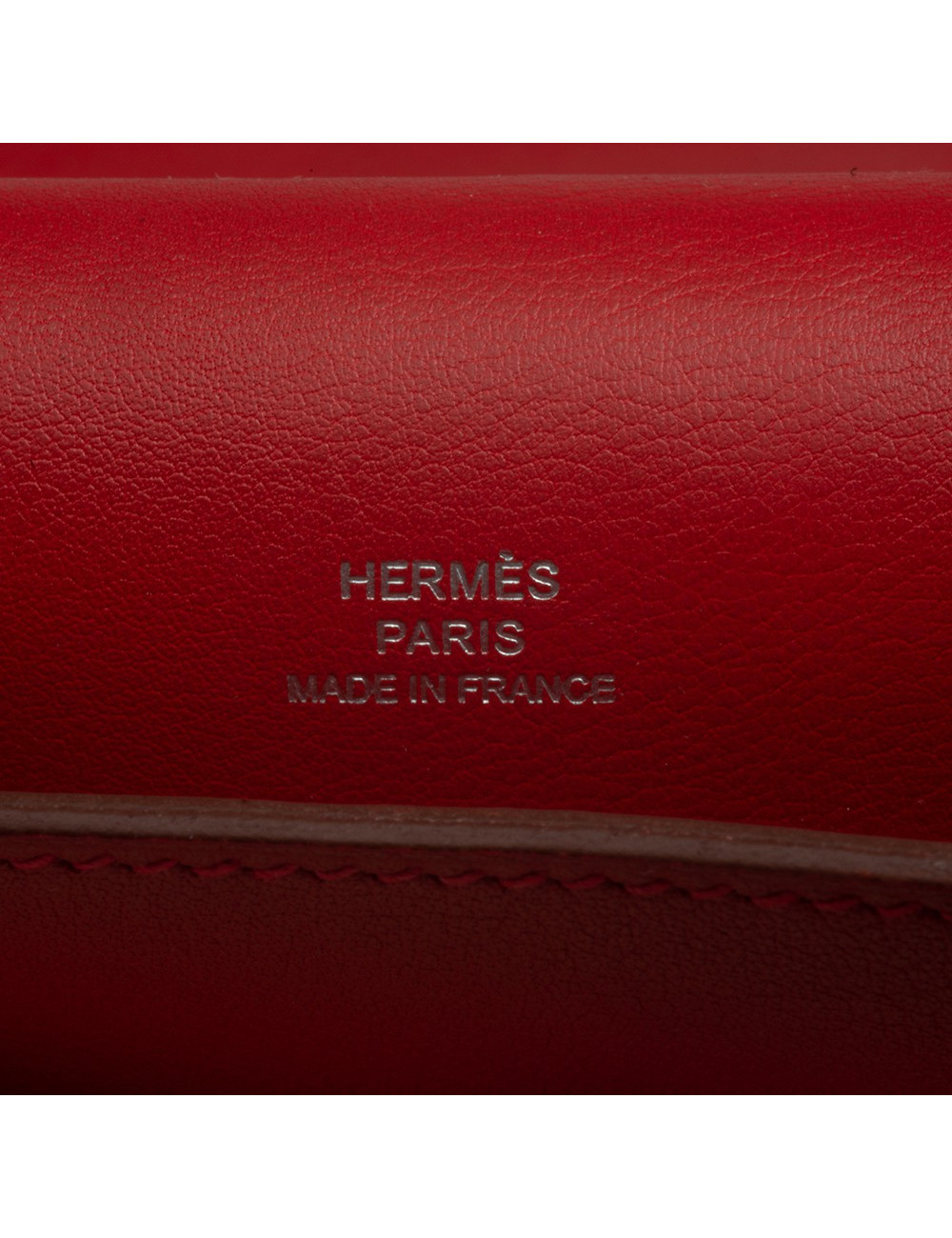 Mini Constance Ottoman HERMES crinoline swift rouge casaque