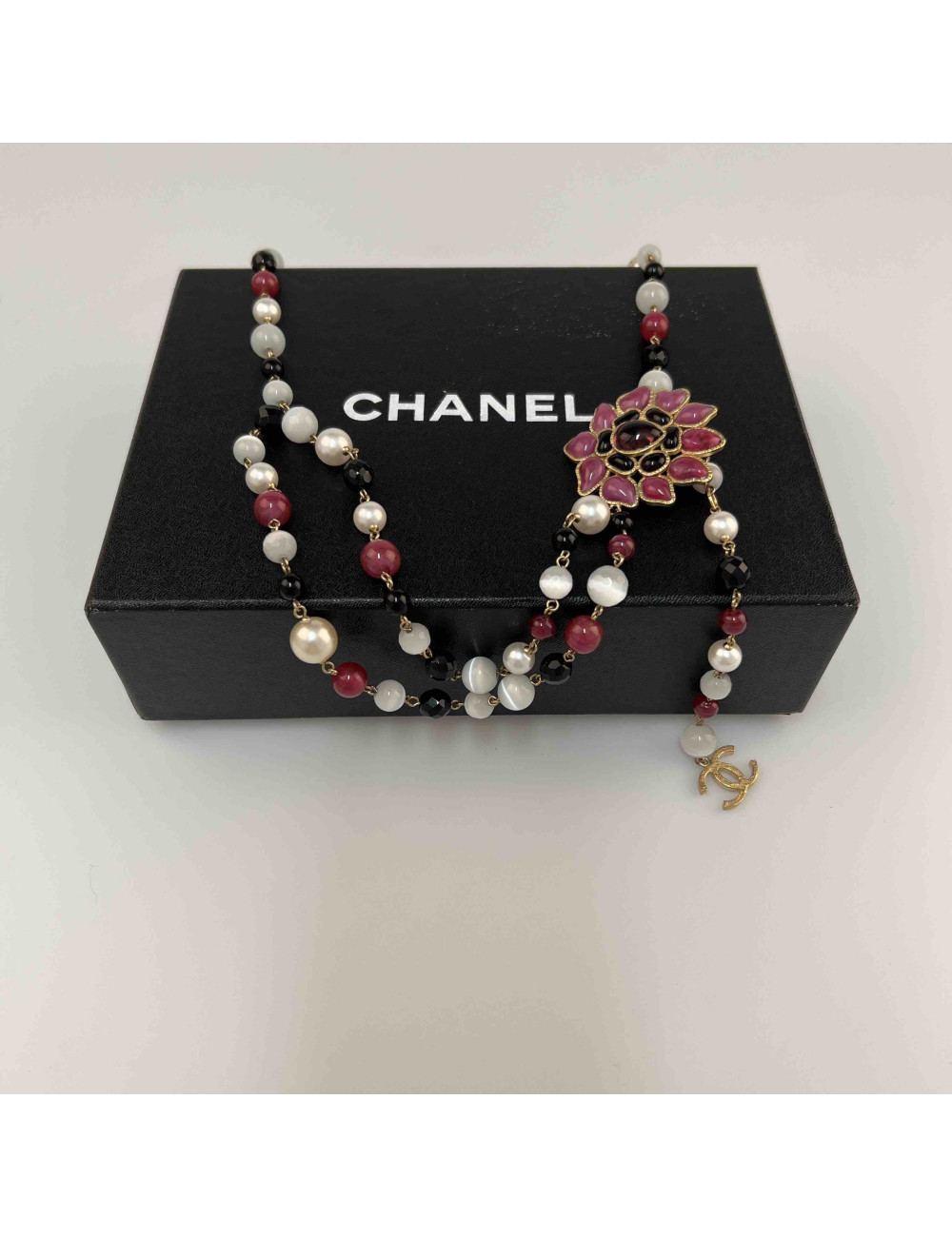 Ceinture sautoir CHANEL pâte de verre