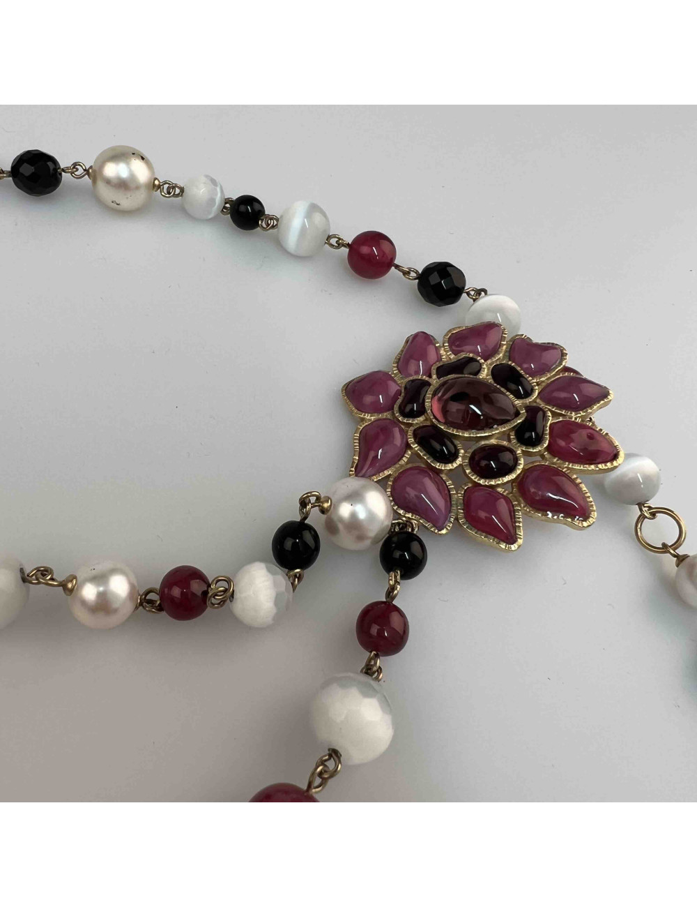 Ceinture sautoir CHANEL pâte de verre