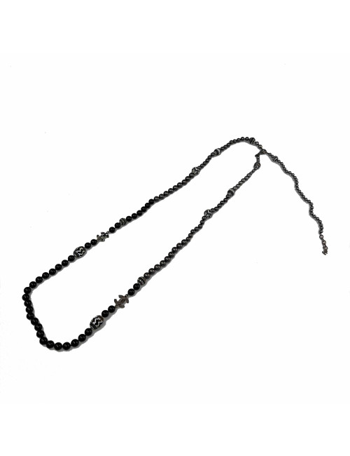 Sautoir CHANEL perles grises