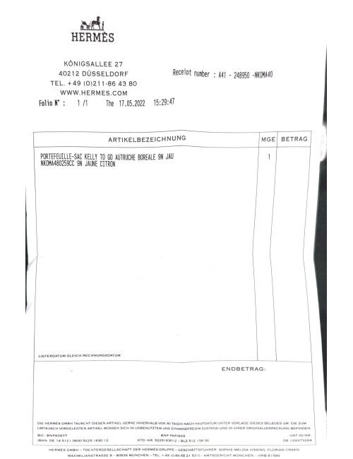 Pochette HERMES Kelly To Go autruche jaune citron
