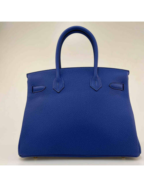 Sac Birkin 30 veau togo bleu royal