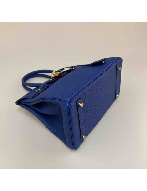 Sac Birkin 30 veau togo bleu royal