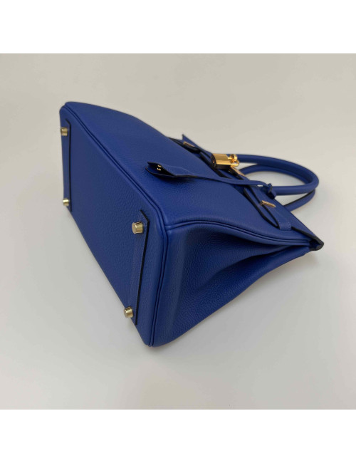 Sac Birkin 30 veau togo bleu royal