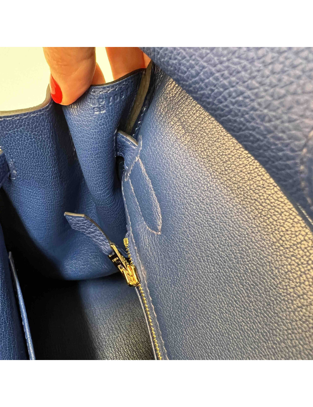 Sac Birkin 30 veau togo bleu royal
