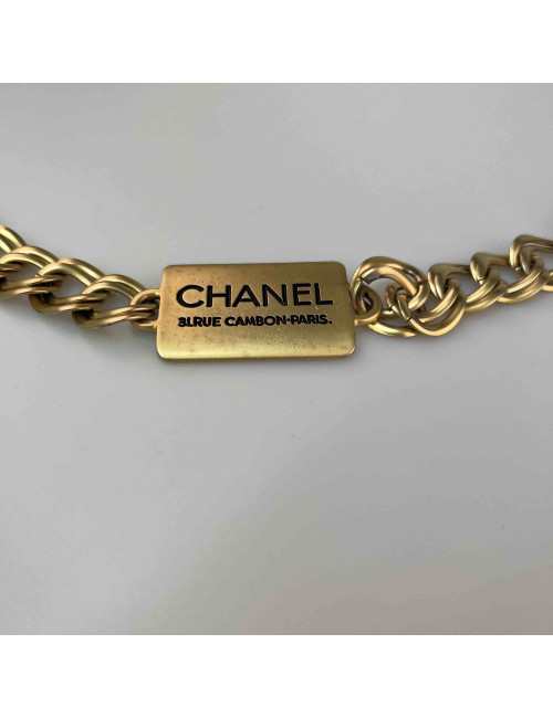 Ceinture CHANEL plaques CHANEL dorée