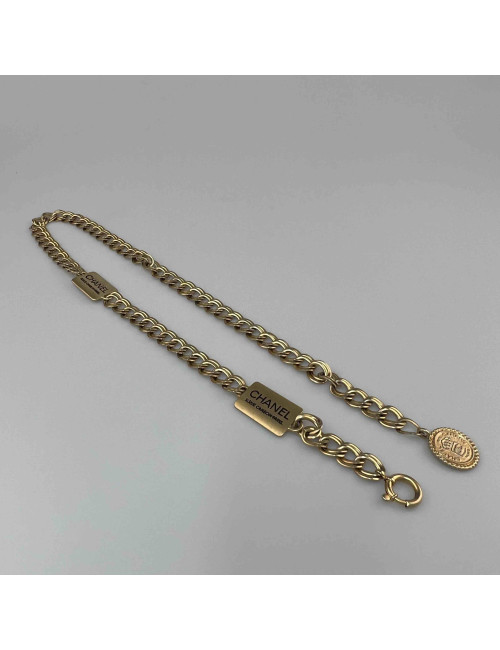 Ceinture CHANEL plaques CHANEL dorée