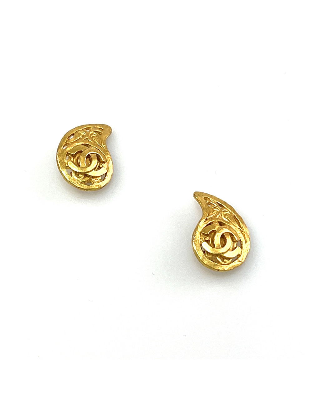 Clips CHANEL vintage dorés