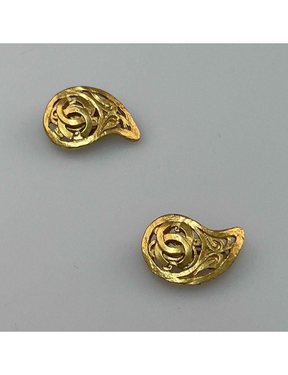 Clips CHANEL vintage dorés