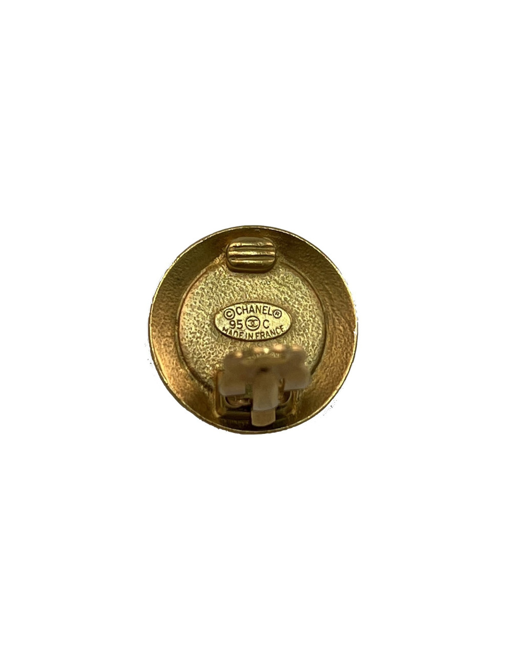 Clips CHANEL dorés et noir vintage